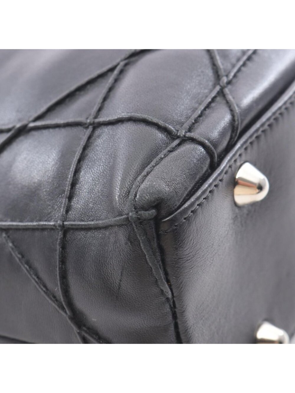 Dior Dio Tote Black Leather Granville Che - Picture 11 of 13